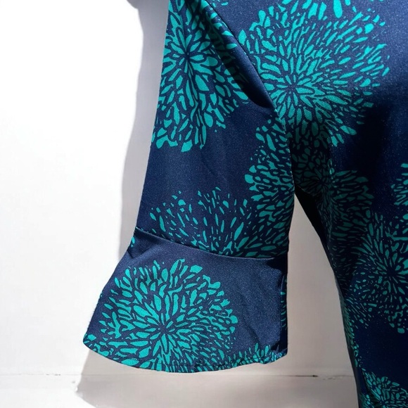 🌻Buckhead Betties "Just Bloom" Blue & Teal Cora Top Size XL - Picture 3 of 7